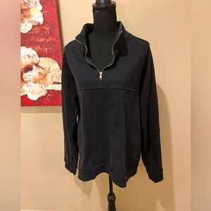 Love Your Melon Black Quarter Zip Sweatshirt, size L